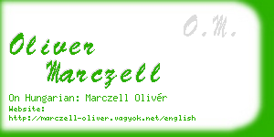 oliver marczell business card